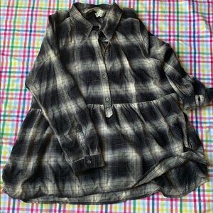 Babydoll tunic length flannel